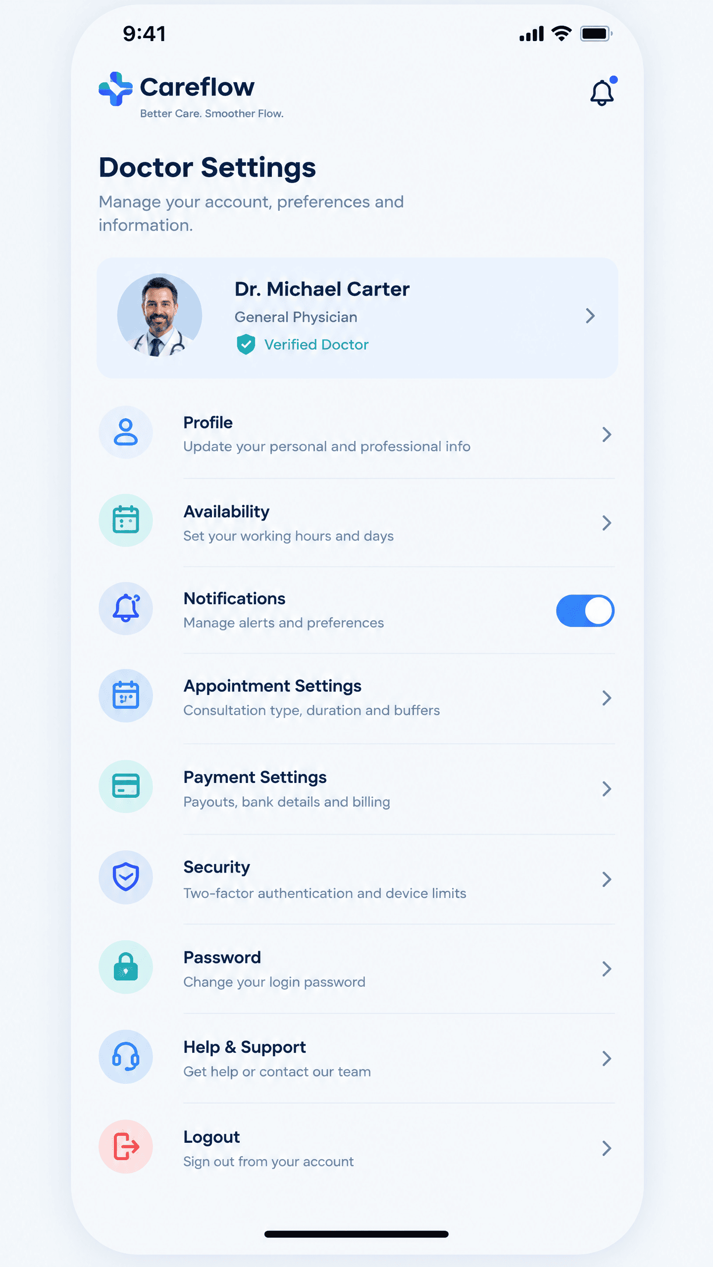 Practice Settings & Notification Alerts